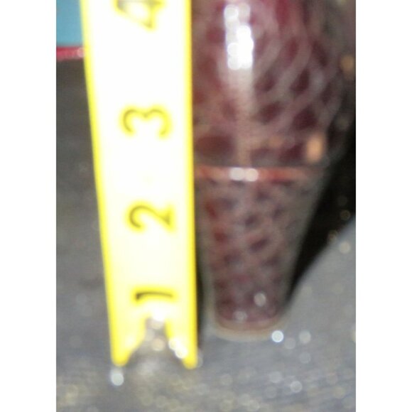 Antonelli Brown Croc Embossed Italian Leather Fringe Block Heeled Pumps size 7 - Picture 4 of 10